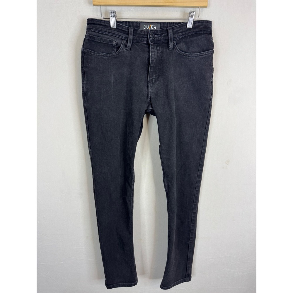 DU/ER L2X Slim Fit Jeans Mens 31x32 Black Performance Stretch Denim‎ COOLMAX